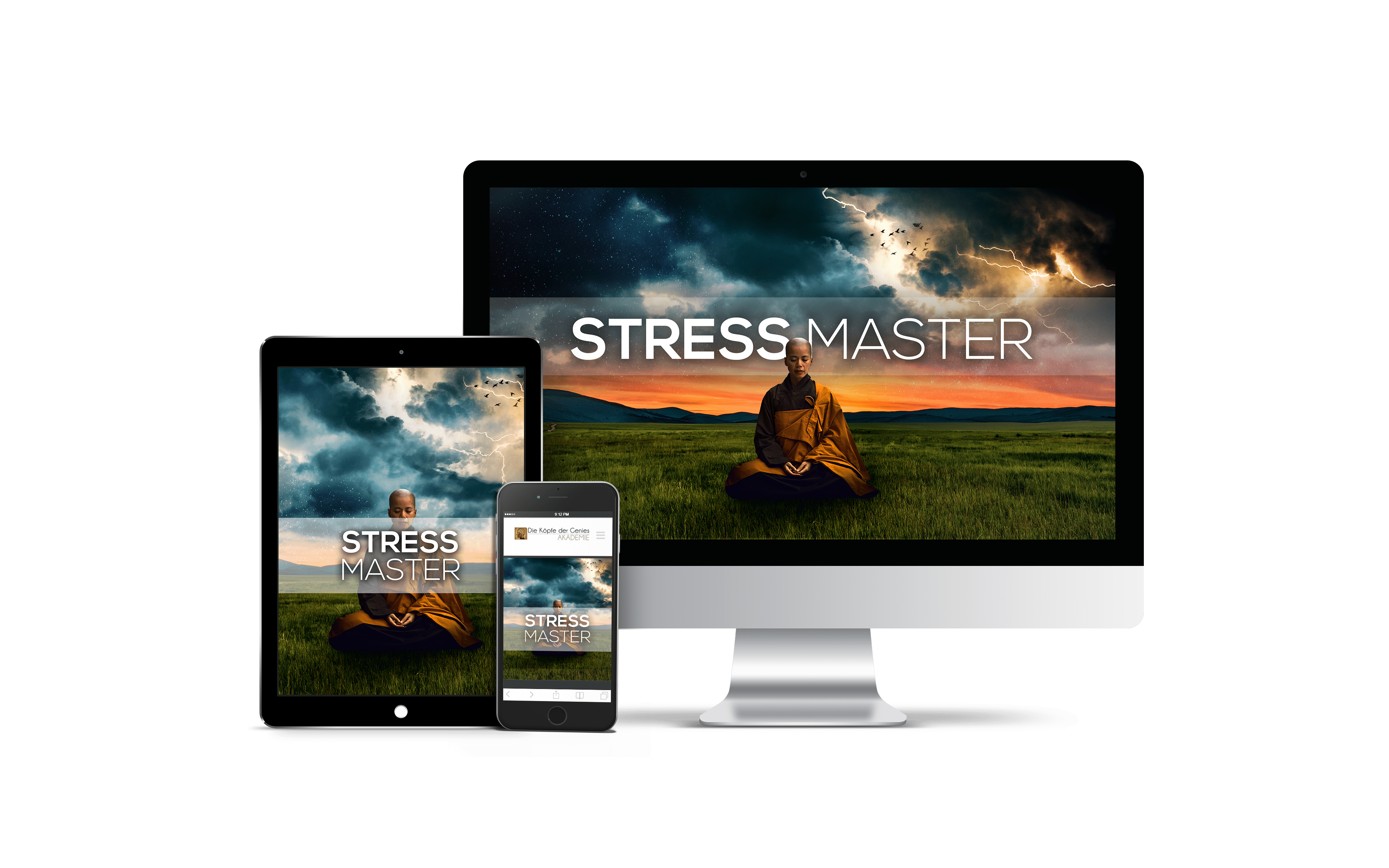Stress Master Erfahrungen an Laptop, Tablet und Mobiltelefon