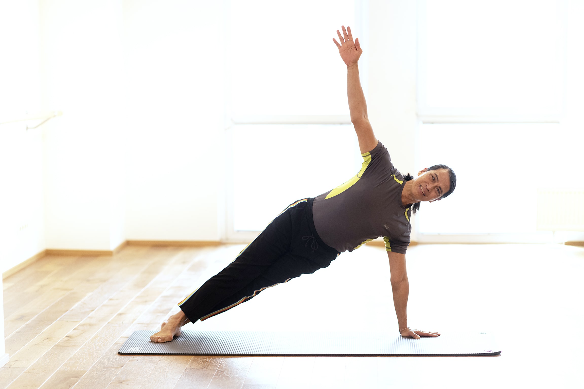 Eine der Übungen aus den Pilates and Friends Erfharungen